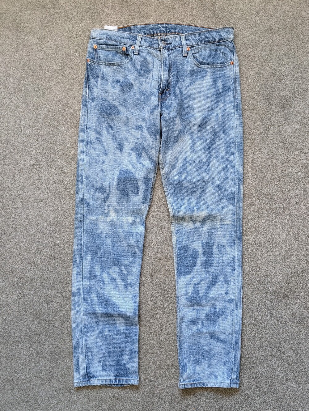 Levi's 511 Slim Jeans  Bleached Distressed Grunge Y2K Streetwear 34/32